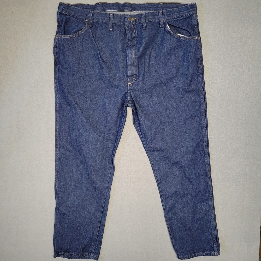 Rustler by Wrangler Mens Jeans 46x32 Regular Fit Straight Leg Dark Wash